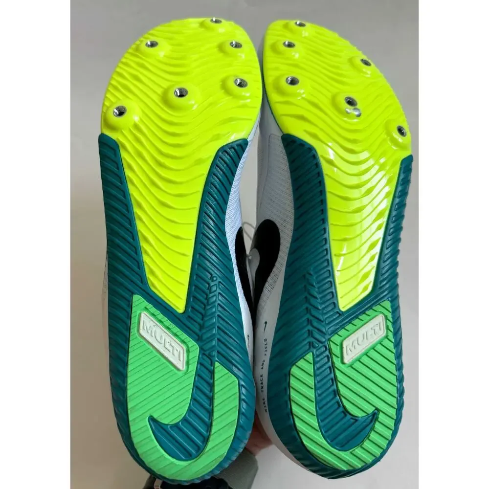 Nike Rival Multi Track Spikes Jumps Sprints Mid Distance White Size 11 NEW